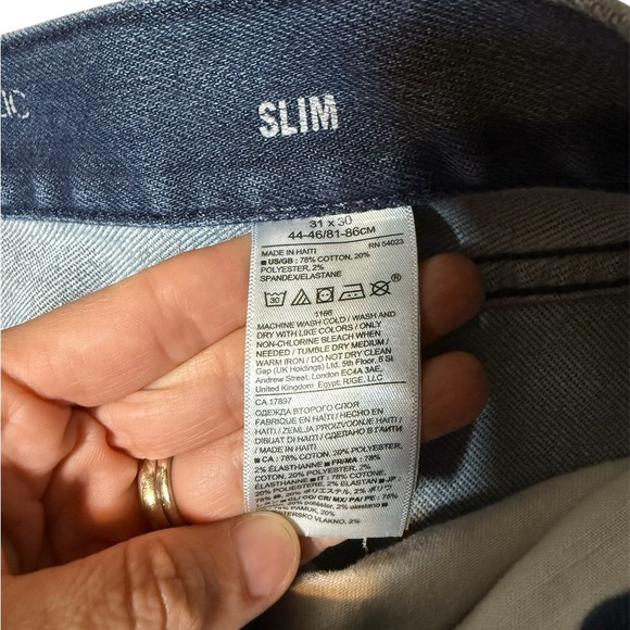 Banana Republic Traveler Men’s Dark Wash Slim Stretch Jeans 31x30 Low Rise - Picture 2 of 6